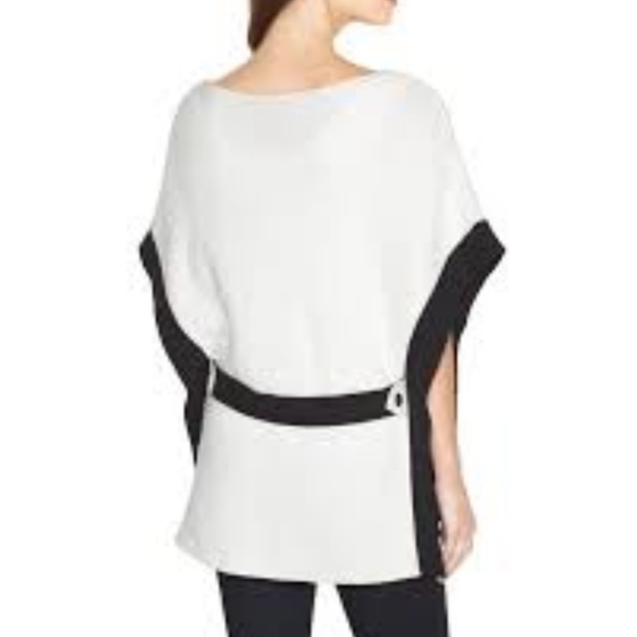 WHBM Ribbed Colorblock Poncho L - Picture 3 of 3